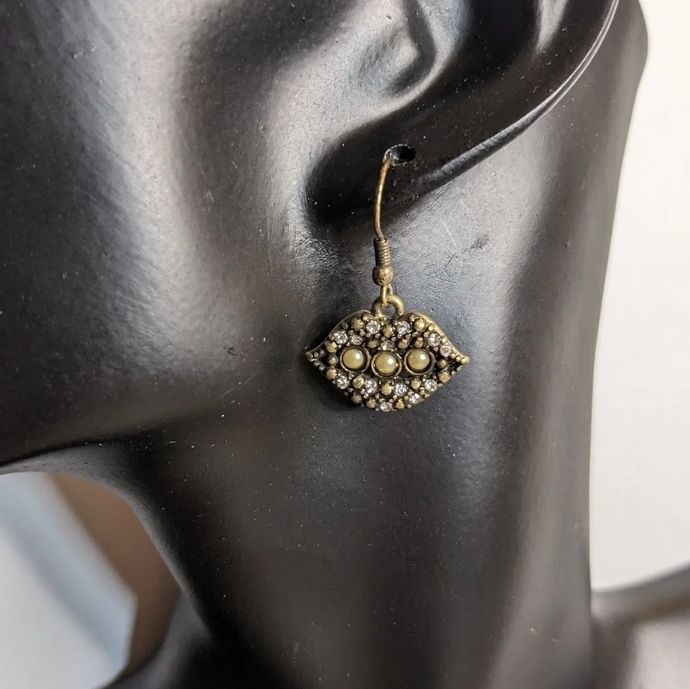 g by Gennaro‎ Gold Tone Dangle Earrings